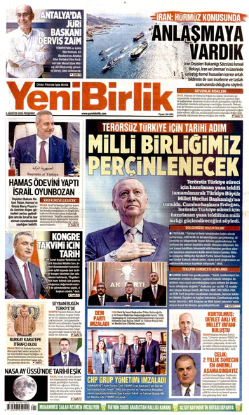 Yeni Birlik Gazetesi | 6 Ağustos 2026