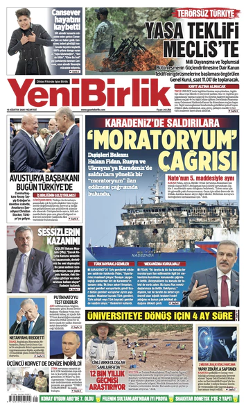 Yeni Birlik Gazetesi | 10 Ağustos 2026