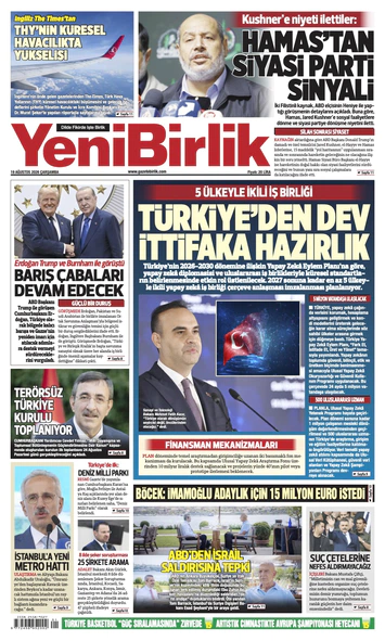 Yeni Birlik Gazetesi | 19 Ağustos 2026