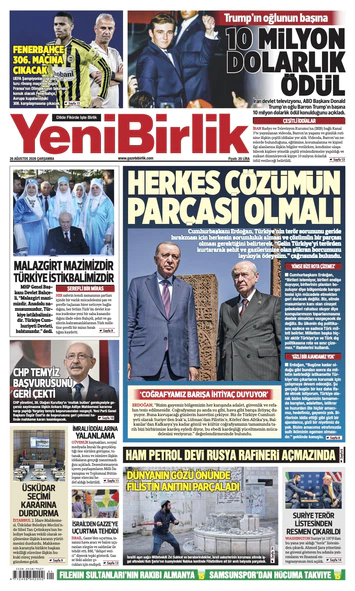 Yeni Birlik Gazetesi | 26 Ağustos 2026