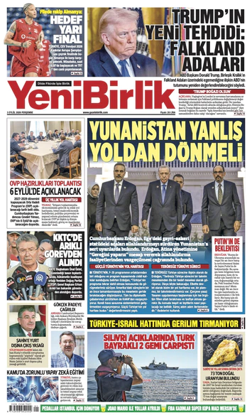 Yeni Birlik Gazetesi | 3 Eylül 2026