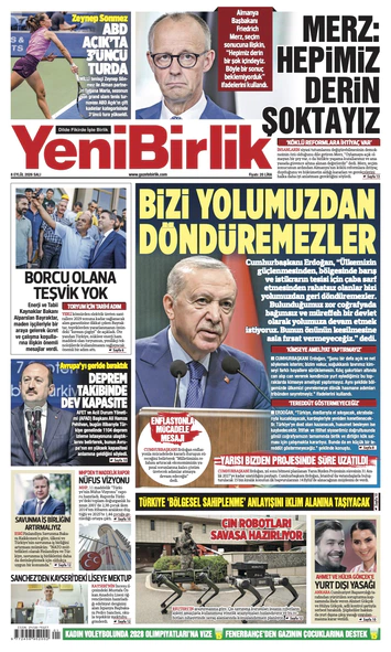 Yeni Birlik Gazetesi | 8 Eylül 2026