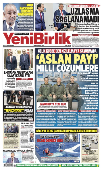 Yeni Birlik Gazetesi | 10 Eylül 2026