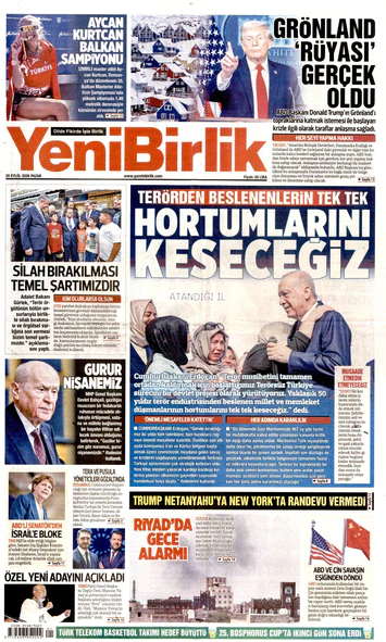 Yeni Birlik Gazetesi | 20 Eylül 2026