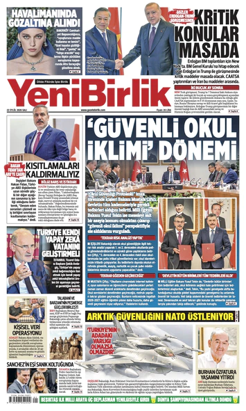 Yeni Birlik Gazetesi | 22 Eylül 2026