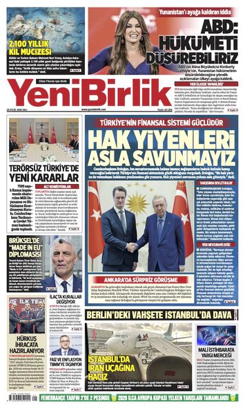 Yeni Birlik Gazetesi | 29 Eylül 2026