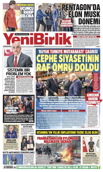 Yeni Birlik Gazetesi | 2 Ekim 2026