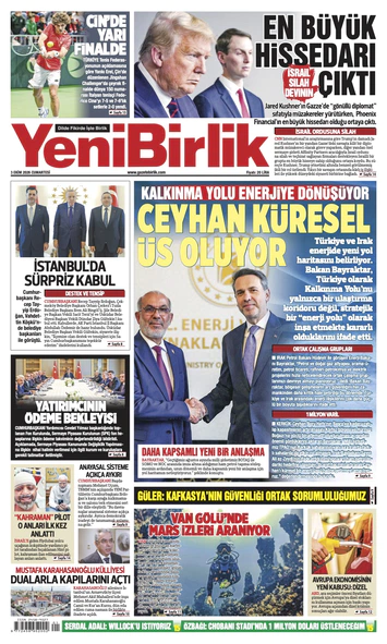 Yeni Birlik Gazetesi | 3 Ekim 2026