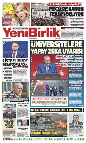 Yeni Birlik Gazetesi | 7 Ekim 2026