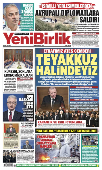 Yeni Birlik Gazetesi | 20 Ekim 2026