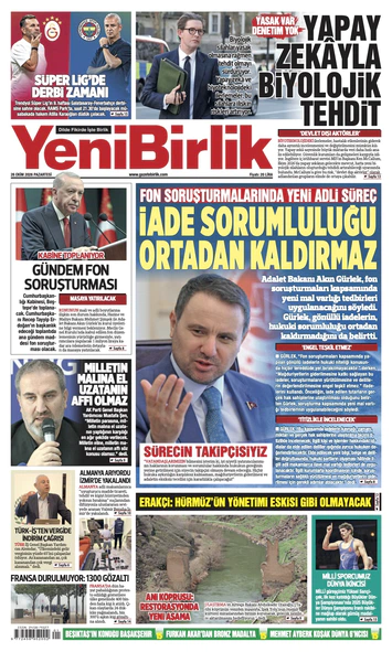 Yeni Birlik Gazetesi | 26 Ekim 2026