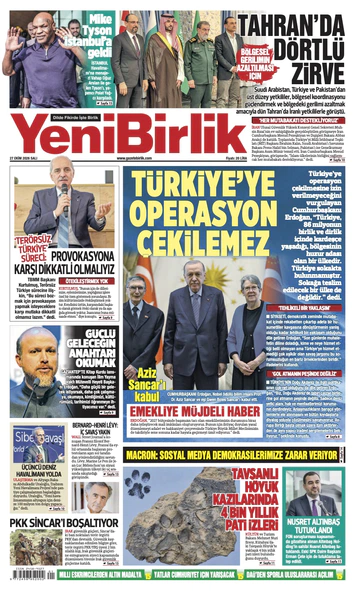 Yeni Birlik Gazetesi | 27 Ekim 2026