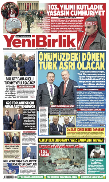 Yeni Birlik Gazetesi | 30 Ekim 2026