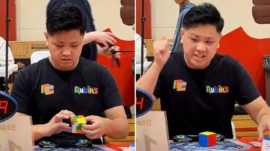 Dünya çapında rekora imza attı: 3.13 saniyede çözdü