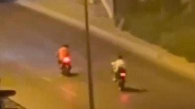 Trafikte tehlikeye davetiye: Ters yönde ve tek tekerlek üzerinde ilerlediler