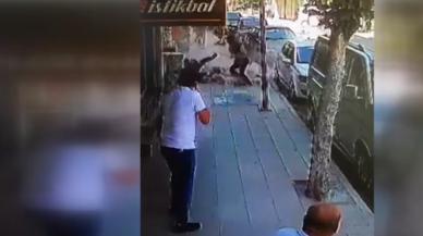 Yolda yürürken beton parçaları üstlerine düştü! Baba ile küçük kız ölümden döndü