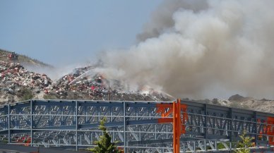 Çöp döküm sahasında yangın: Müdahale sürüyor