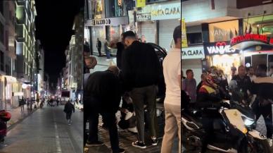 Polisten kaçan şüpheliyi çelme atarak durdurdular sonra darp ettiler