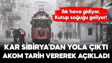 AKOM açıkladı! Kar, Sibirya’dan yola çıktı…