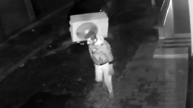 Çaldığı klima ünitesini kilometrelerce sırtında taşıdı: '400 liraya sattım'