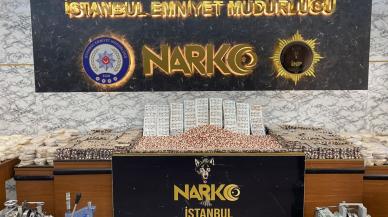Emniyet tarafından Narkogüç 46 operasyonunda yakalanan yasaklı maddeler sergilendi