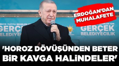 Cumhurbaşkanı Erdoğan'dan muhalefete: 'Horoz dövüşünden beter bir kavga halindeler'