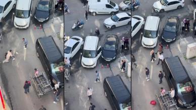 Yol verme tartışmasında yumruklar konuştu: O anlar böyle görüntülendi