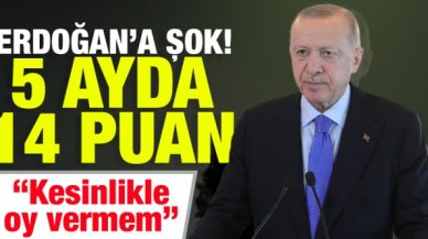 Cumhurbaşkanı Erdoğan'a büyük şok: 5 ayda 14 puan!