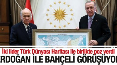 Cumhurbaşkanı Recep Tayyip Erdoğan, MHP Genel Başkanı Devlet Bahçeli ile görüşüyor