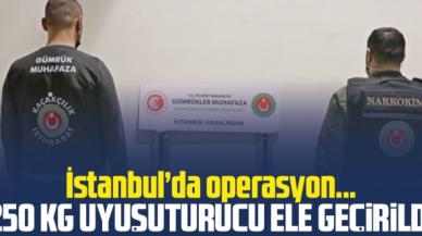 İstanbul'da 250 kilogram uyuşturucu ele geçirildi