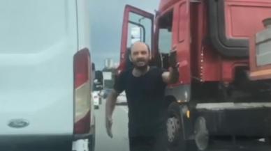 Tartıştığı sürücüye dehşeti yaşattı