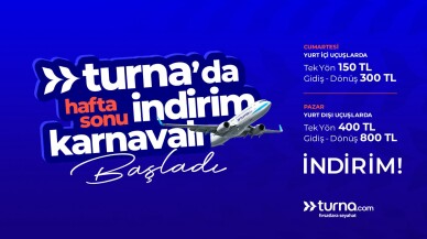Turna.com'dan hafta sonu indirim karnavalı başlıyor