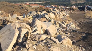 Araziye asfalt atığı döken Odunpazarı Belediyesine ceza kesildi