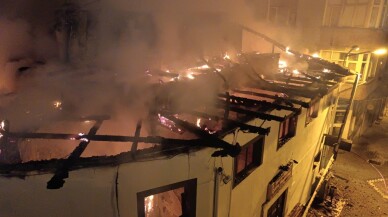 Kastamonu'da tarihi hamamda yangın