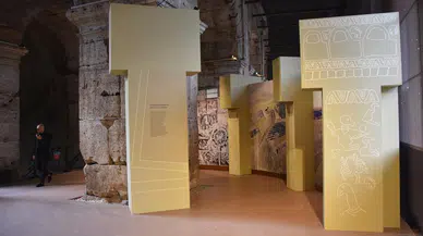 Roma'nın simge yapısı Kolezyum'da "Göbeklitepe" sergisi açıldı