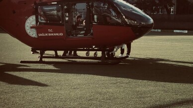 Samsun'da kalp krizi geçiren kişiye ambulans helikopterle müdahale edildi