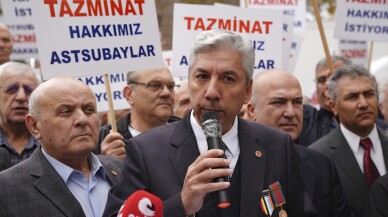 Emekli astsubaylardan "tazminat" eylemi