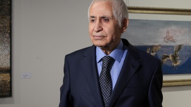 84 yaşındaki ressamın sergisi öğrencilerle buluştu