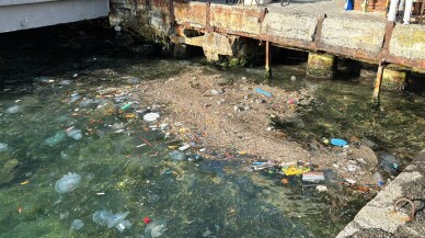 Beykoz'da denize atılan çöpler kıyaya vurdu