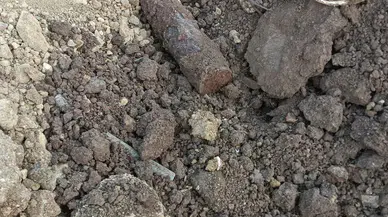 Bursa'da bulunan patlamamış top mermisi imha edildi