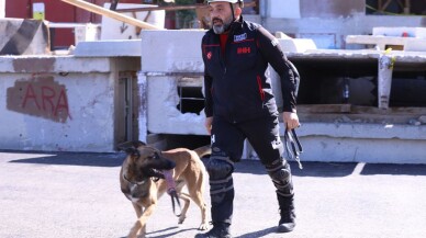 İHH arama kurtarma köpeği ve eğitmeni 122 arama timi arasında birinci oldu