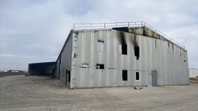 Mantar üretim tesisinde çıkan yangın söndürüldü