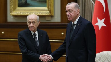Cumhurbaşkanı Erdoğan, Bahçeli ile bir araya geldi