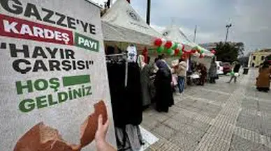 Samsun'da Gazze'ye destek için "Hayır Çarşısı" açıldı