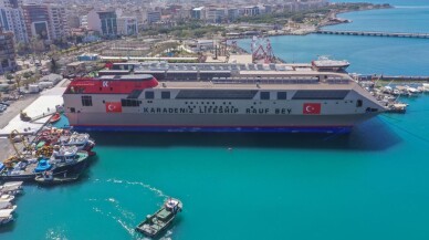 Depremzedelere geçici yuva olan gemi afetler için hazır