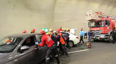 Batman'da tünelde trafik kazası tatbikatı yapıldı