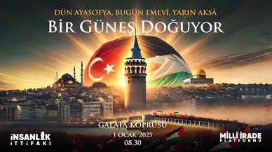 Milli İrade Platformu herkesi 1 Ocak'ta Galata Köprüsü'ne çağırıyor