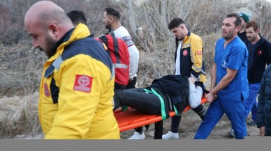 Kapadokya'da peribacalarının arasına düşen Rus turist yaralandı