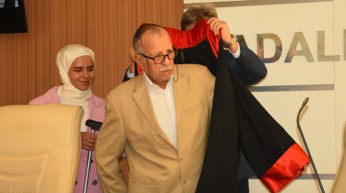 Samsun'da huzurevi sakininin hakim olma hayali bir günlüğüne gerçekleştirildi