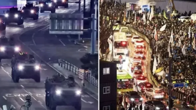 Tanklar sokaklara indi Meclis abluka altına alındı! Güney Kore'de sıkıyönetim ilan edildi